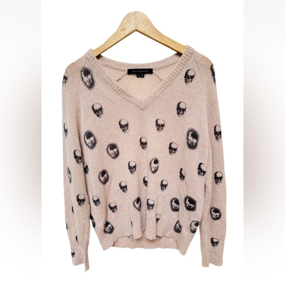 Skull Cashme Riley 100% Cashmere Jumper Sweater Dusty Pink Women’s Sz XS - Picture 4 of 8